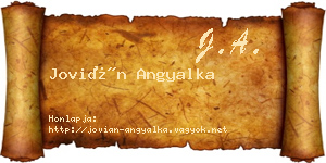 Jovián Angyalka névjegykártya